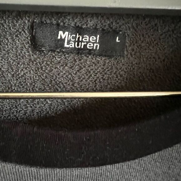 Michael Lauren Distressed Long Sleeve Sweatshirt Athleisure Lounge L - Picture 10 of 11